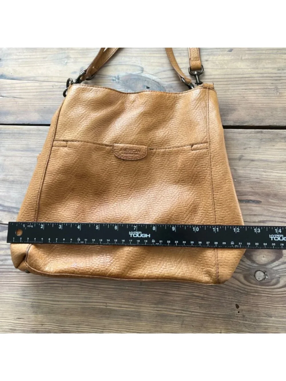 American Leather Co. Austin Triple Entry Hobo Bag Brown Leather